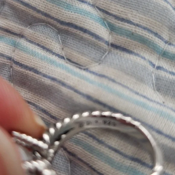David Yurman Silver Cable Ring With Bag Size 5.never Worn - Picture 3 of 6